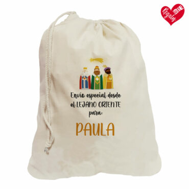 Saco de Navidad personalizado "Envio desde el Lejano Oriente"