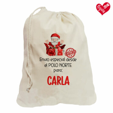 Saco de Navidad personalizado "Papá Noel express"