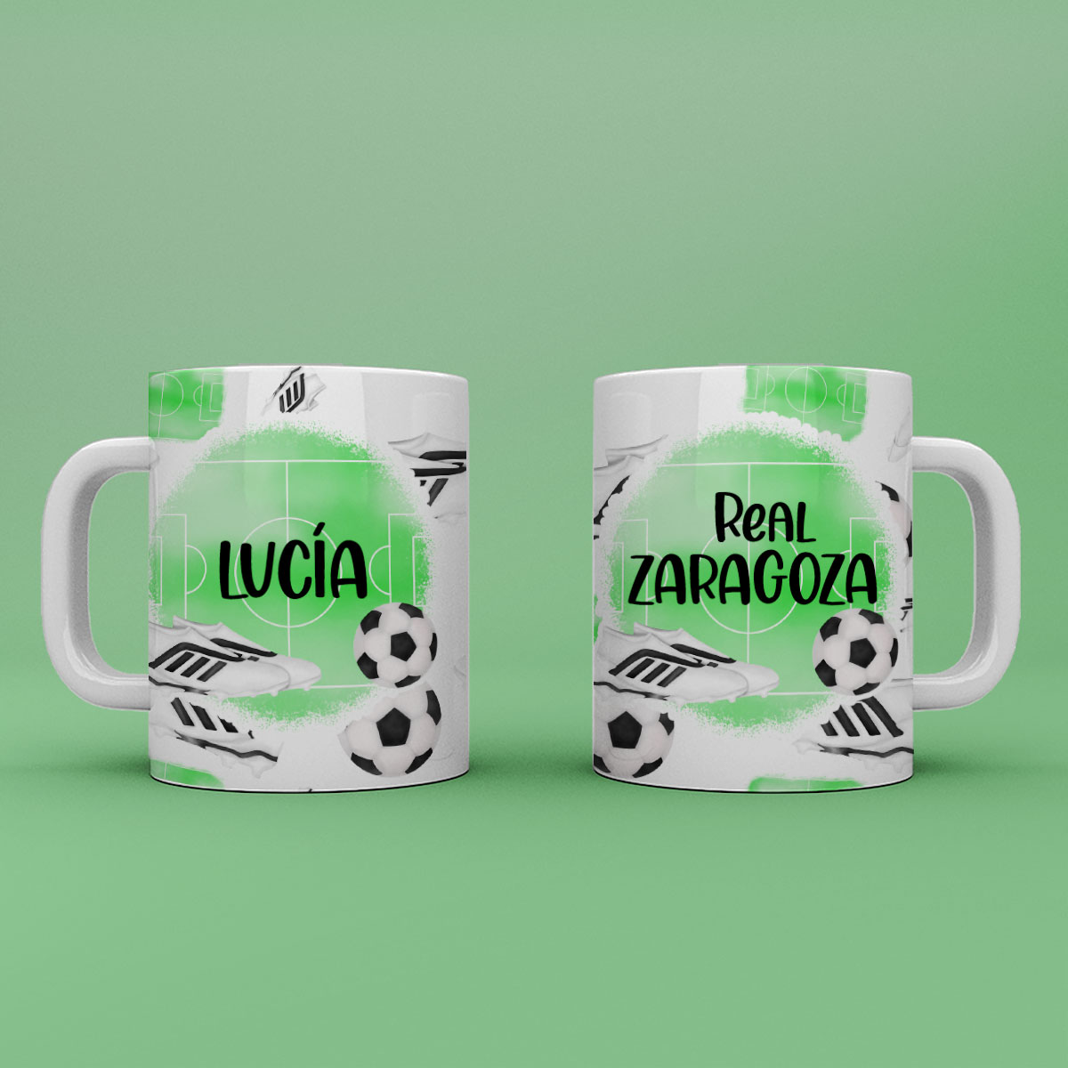 Taza personalizada "Mi equipo de futbol y yo"