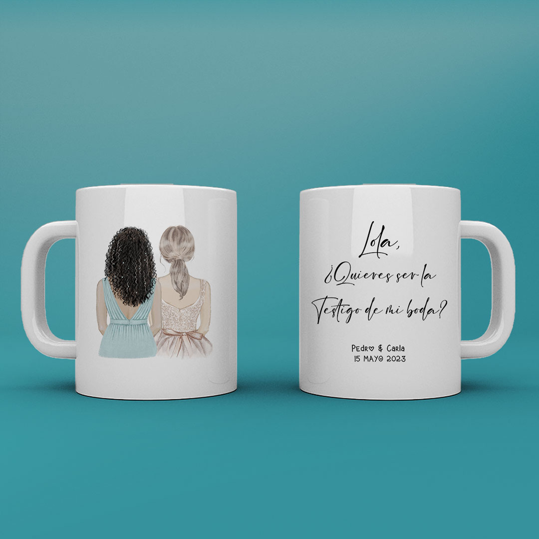 Taza Personalizada "¿Quieres ser mi testigo de boda?