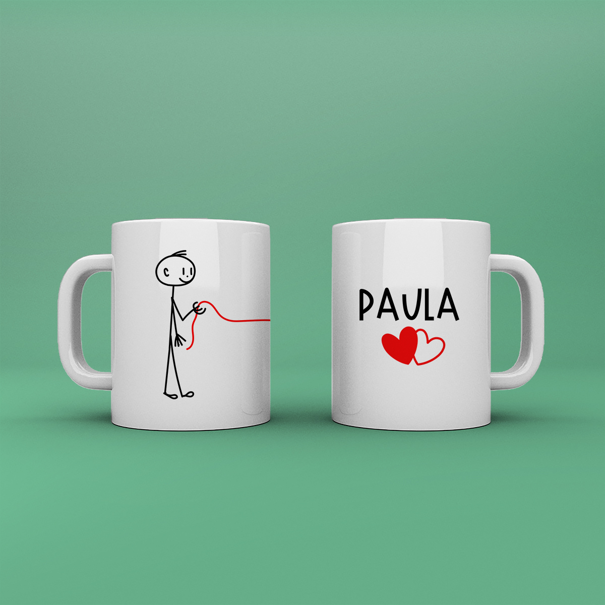 Tazas personalizadas DUO "Hilo de amor" - Imagen 2