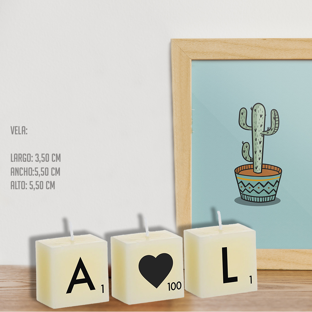 Regalo de 3 velas personalizadas