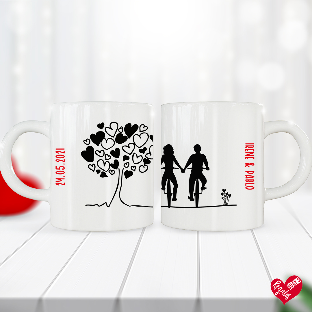 Taza personalizada "Paseo del amor"