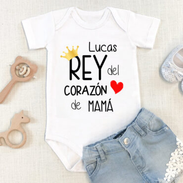 Body personalizado “Rey del corazón de mamá"