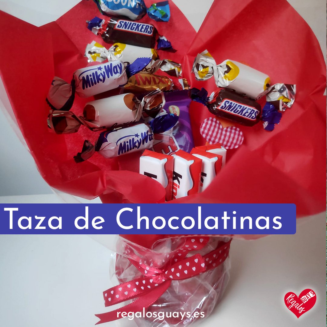 Taza personalizada con chocolatinas
