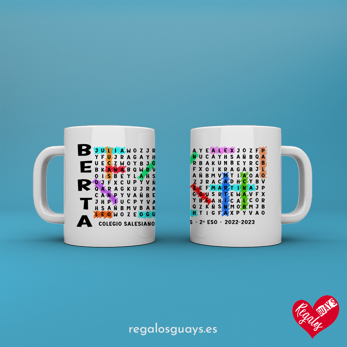 Taza personalizada "Sopa de letras Profe"