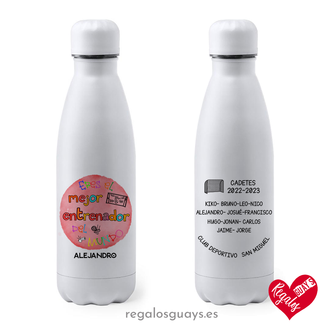 Botella personalizada Modelo "El mejor entrenador"
