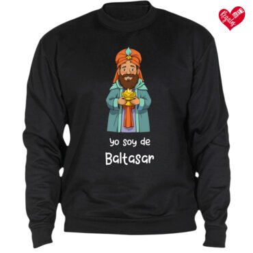 Sudadera negra "Yo soy de Baltasar" Modelo 2