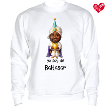 Sudadera blanca "Yo soy de Baltasar"