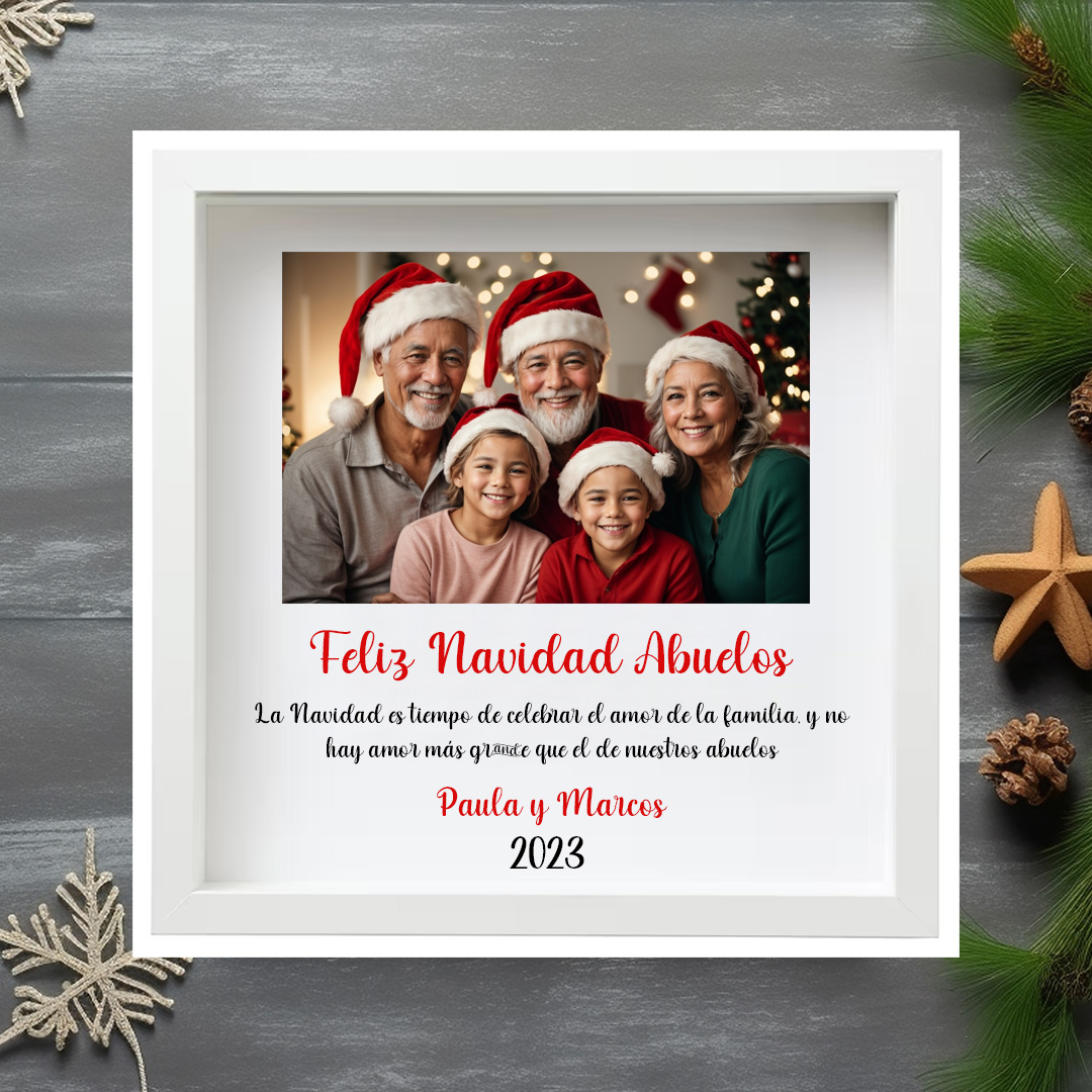 Cuadro con foto felicitación Navidad