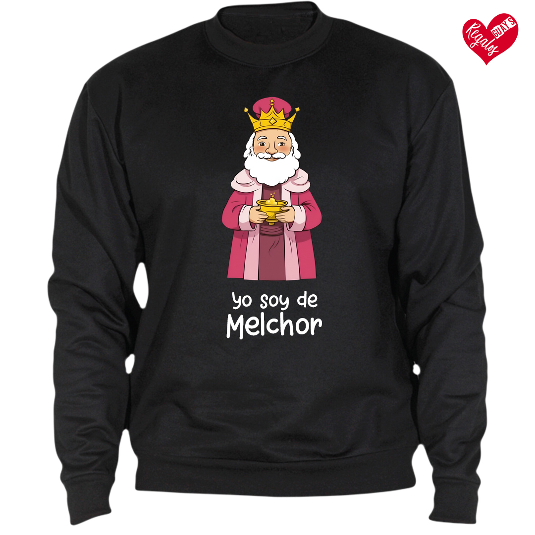 Sudadera negra "Yo soy de Melchor" Modelo 2