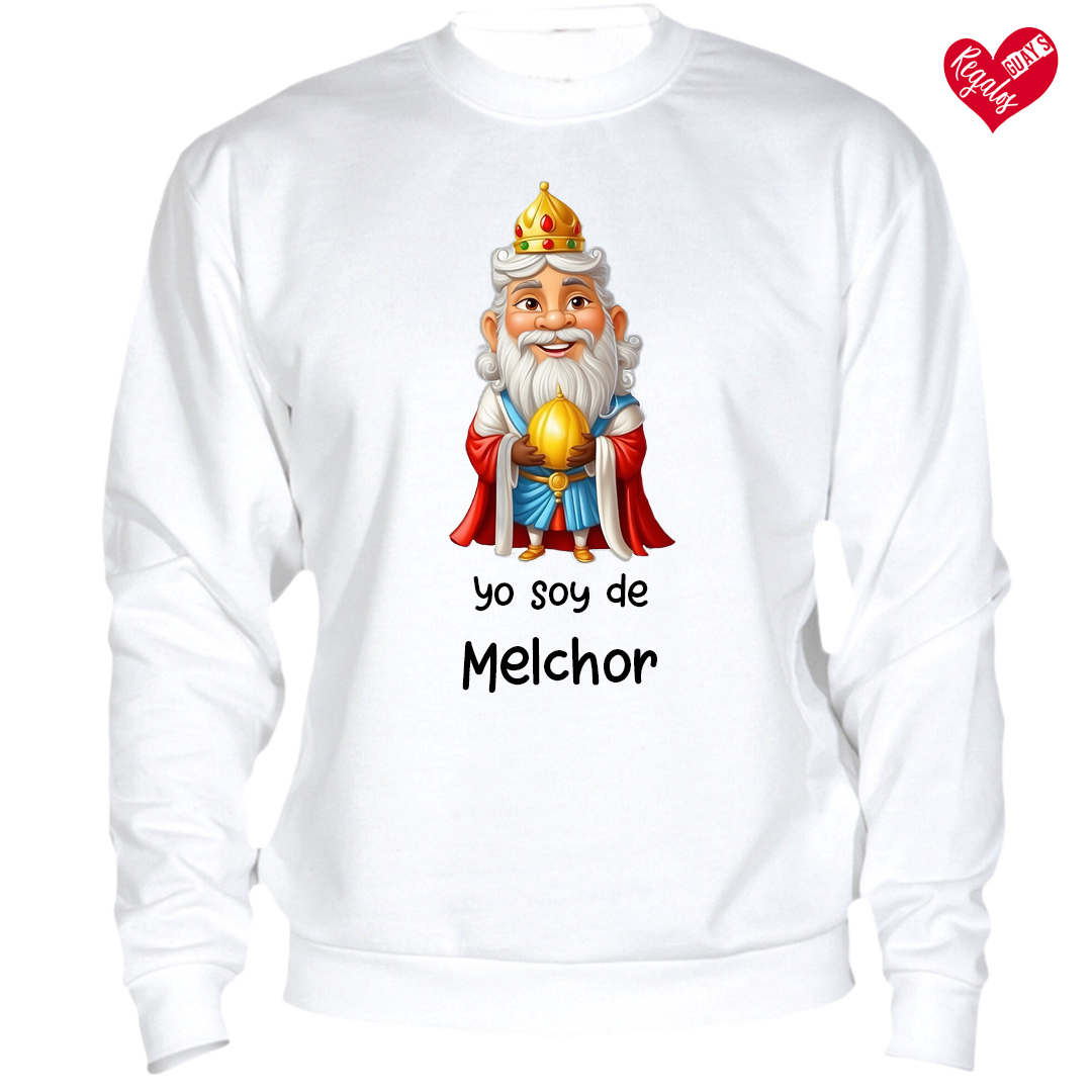 Sudadera blanca "Yo soy de Melchor"