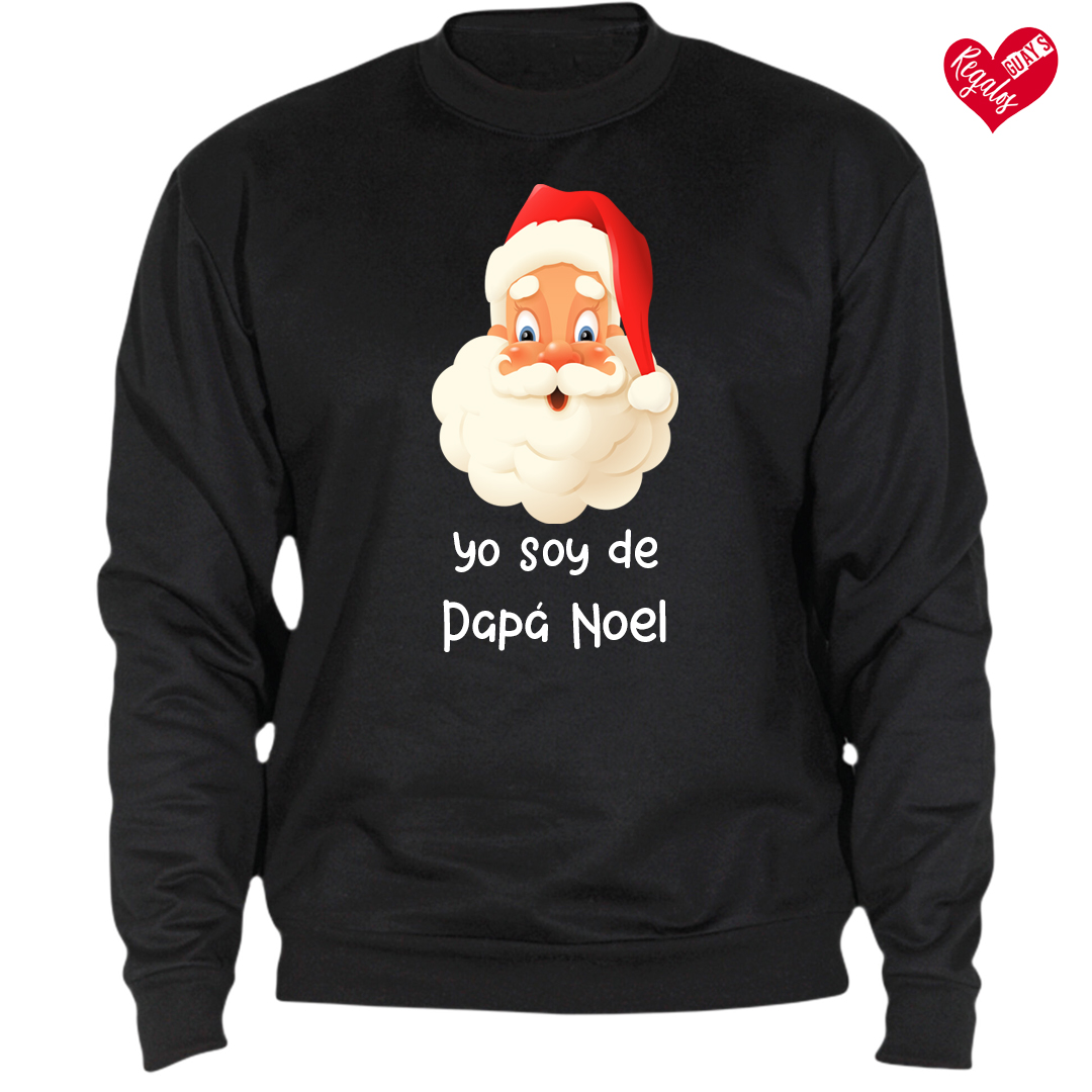 Sudadera negra "Yo soy de Papá Noel"