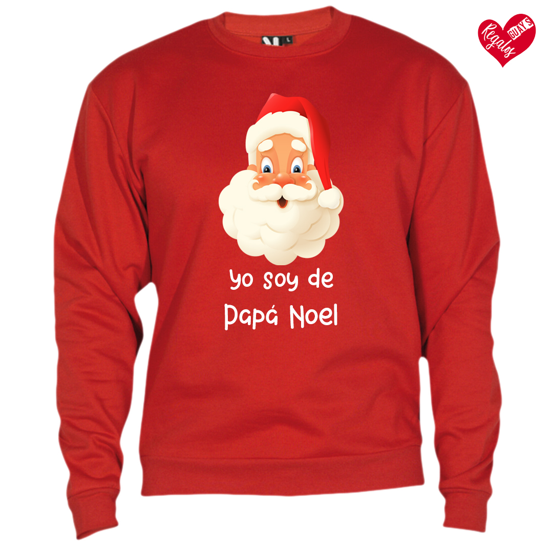 Sudadera roja "Yo soy de Papá Noel"