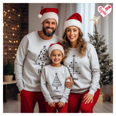 Sudadera blanca "Navidad en familia"