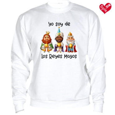 Sudadera blanca "Yo soy de los Reyes Magos"