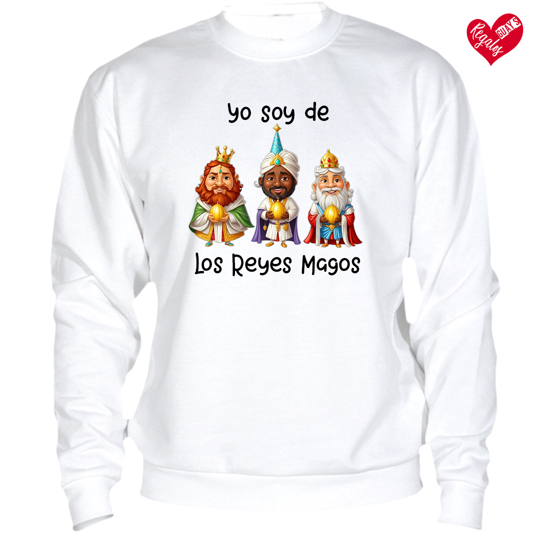 Sudadera blanca "Yo soy de los Reyes Magos"