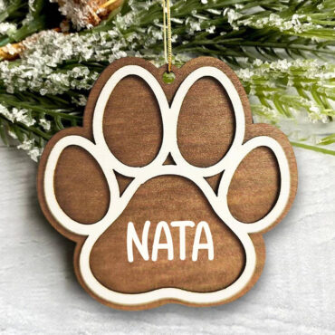 Colgante de Madera navideño personalizado para mascota