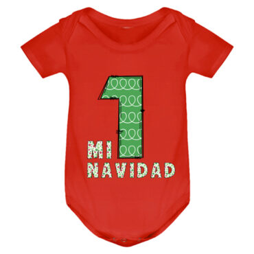 Body rojo navideño “Mi primera Navidad” Modelo 2