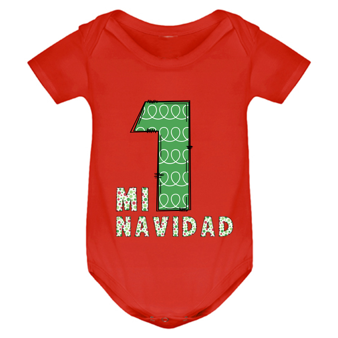 Body rojo navideño “Mi primera Navidad” Modelo 2