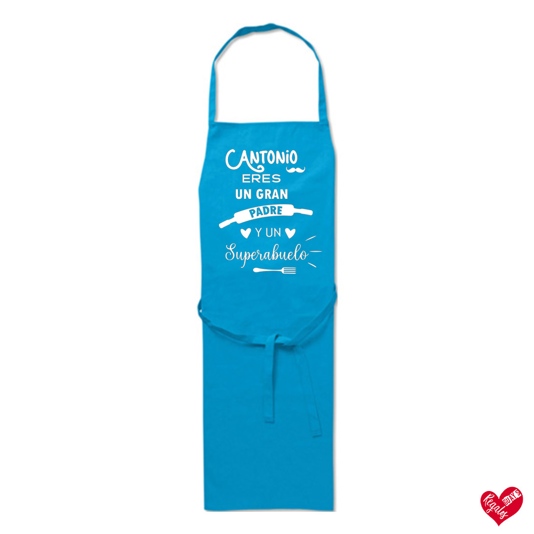 Delantal personalizado "Padre y superabuelo"