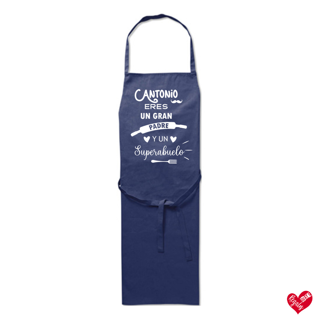 Delantal personalizado "Padre y superabuelo"