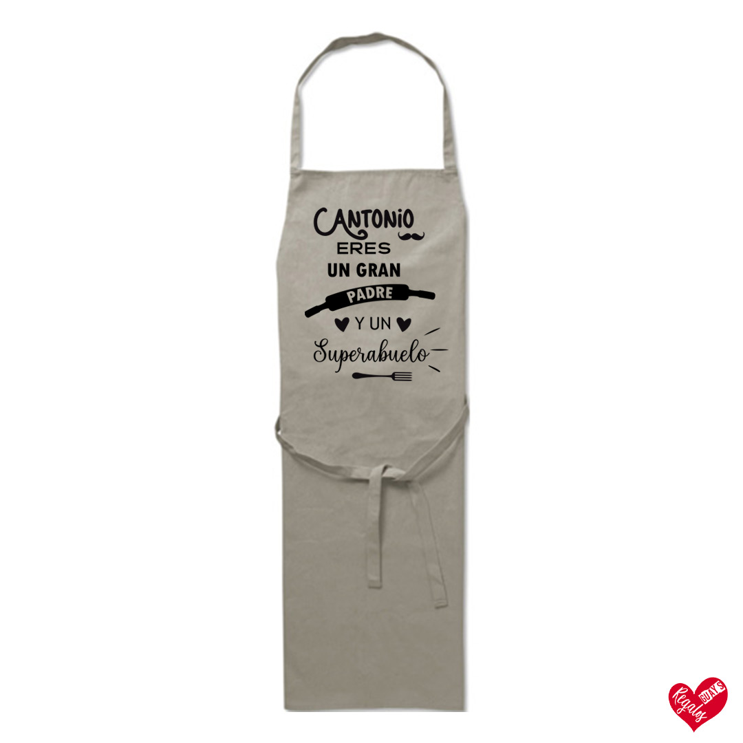 Delantal personalizado "Padre y superabuelo"