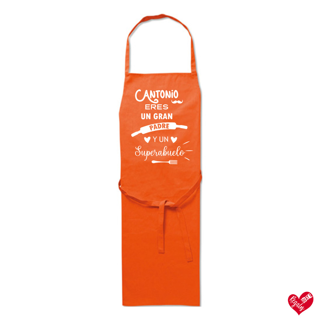 Delantal personalizado "Padre y superabuelo"
