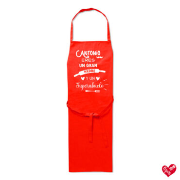 Delantal personalizado "Padre y superabuelo"