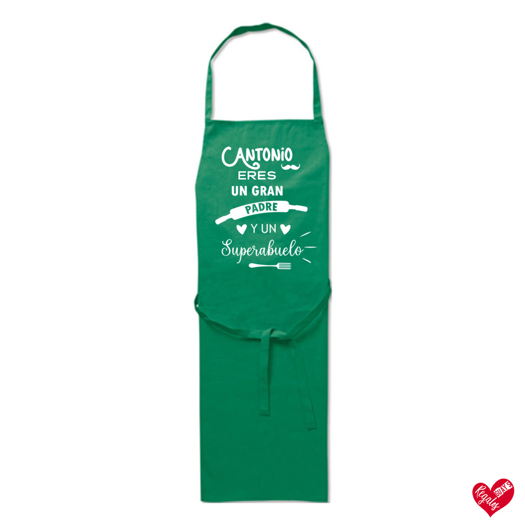Delantal personalizado "Padre y superabuelo"
