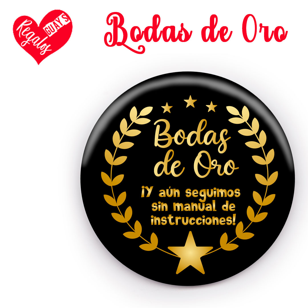 PACK 8 CHAPAS PARA BODAS DE ORO - Imagen 8