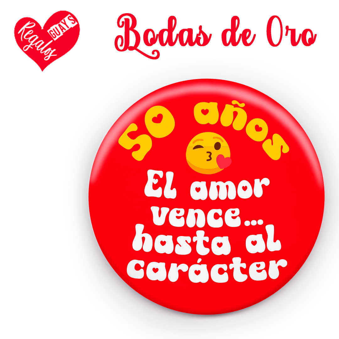 PACK 8 CHAPAS PARA BODAS DE ORO - Imagen 5