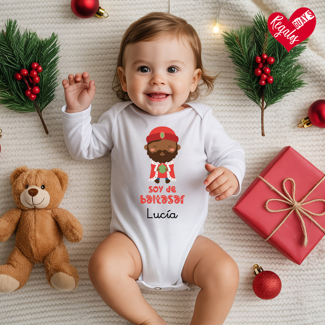 Body bebé personalizado “Soy de Baltasar” – Reyes Magos