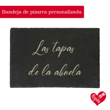 Bandeja de pizarra personalizada grabada a láser con frase